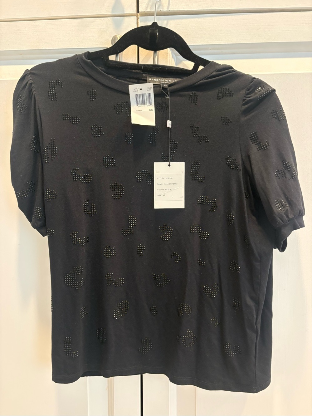 Generation Love Black Short-Sleeve Studded Tee